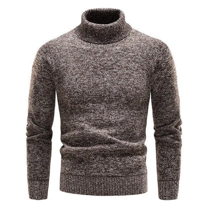 Men's Slim Fit Turtleneck Sweater Classic Ribbed Knit