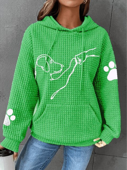Women's Hoodie Cute Dog Print Soft