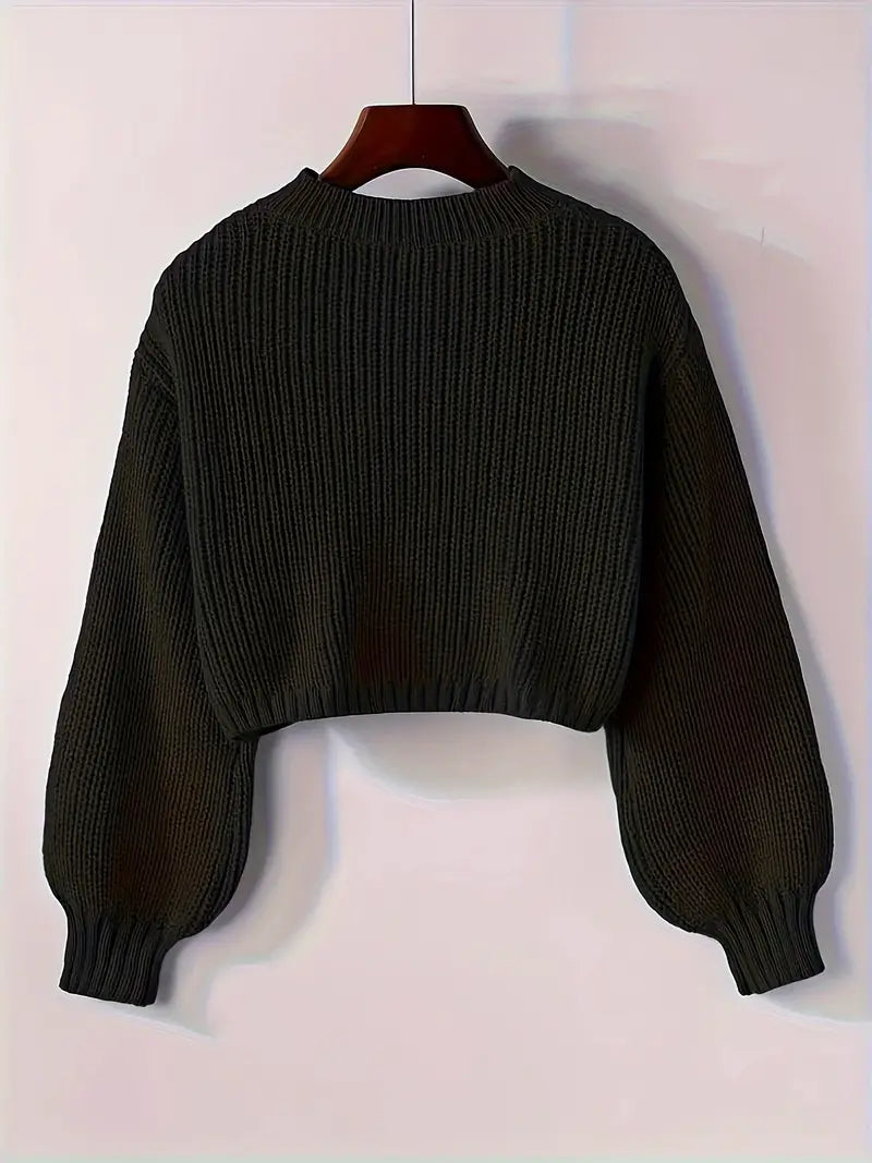 Fashionable Women's Cropped Sweater
