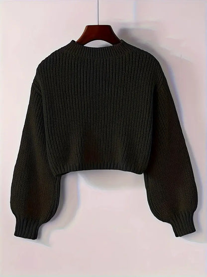 Fashionable Women's Cropped Sweater