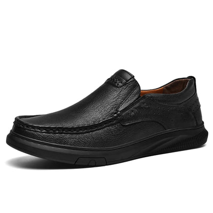 Men's Slip On Shoes Low Cut Leather
