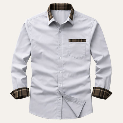 Men's Plaid Dress Shirt Casual Button Up