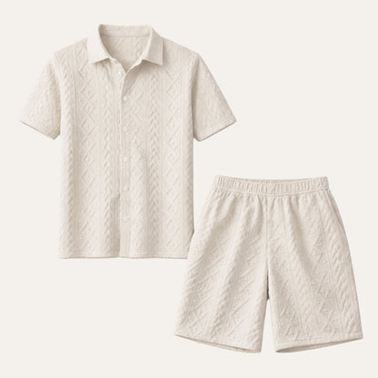 Men's Casual Summer Shirt And Shorts Set