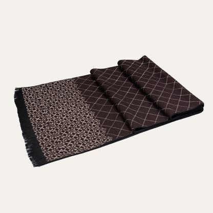 Men's Cashmere Merino Scarf Burgundy - VibreMode