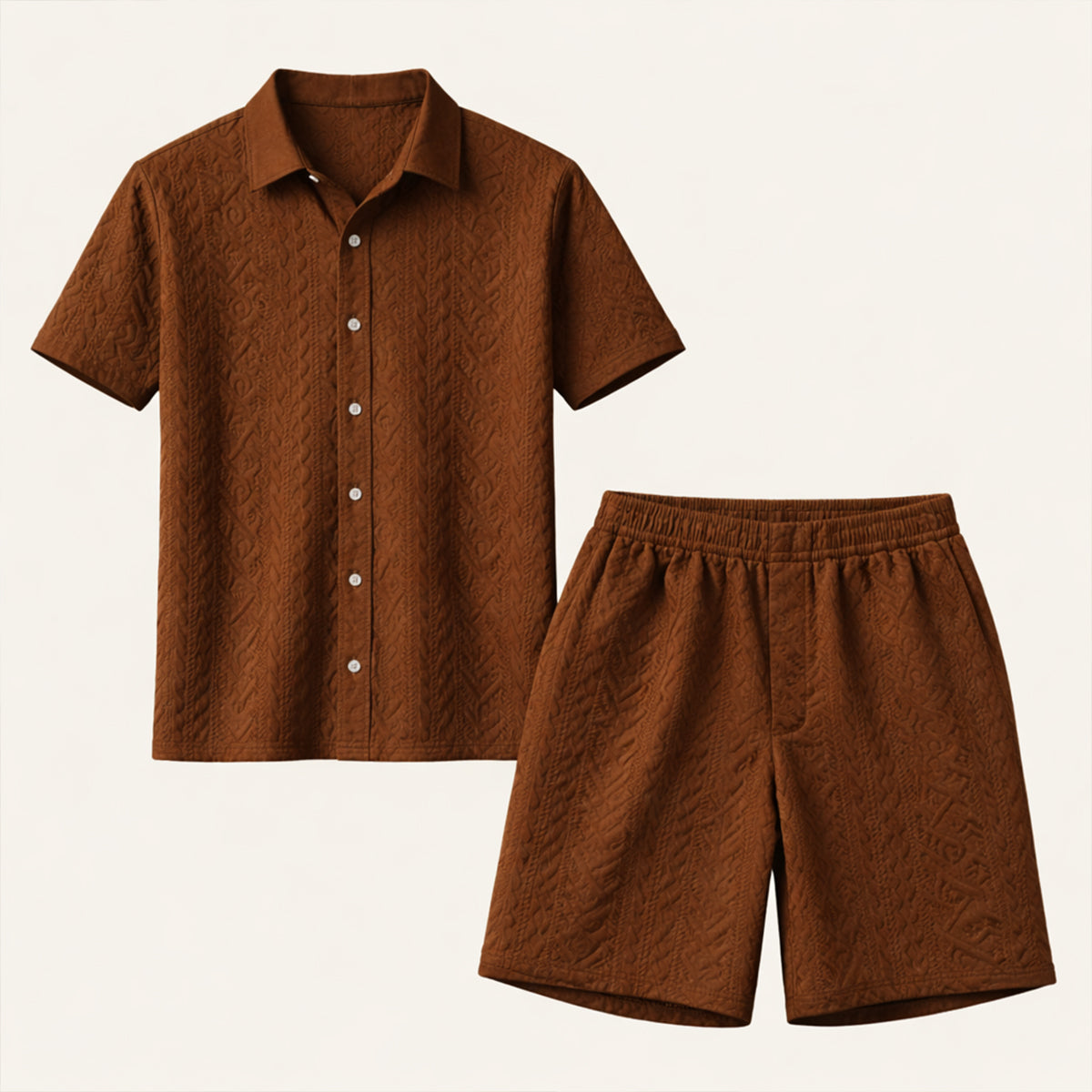Men's Lightweight Summer Shirt And Shorts Set