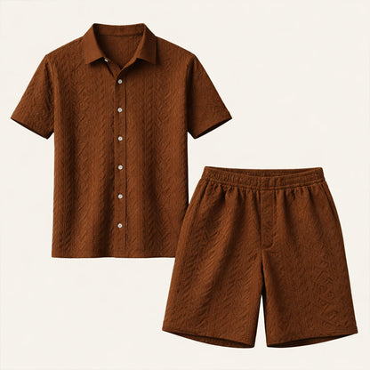 Men's Lightweight Summer Shirt And Shorts Set
