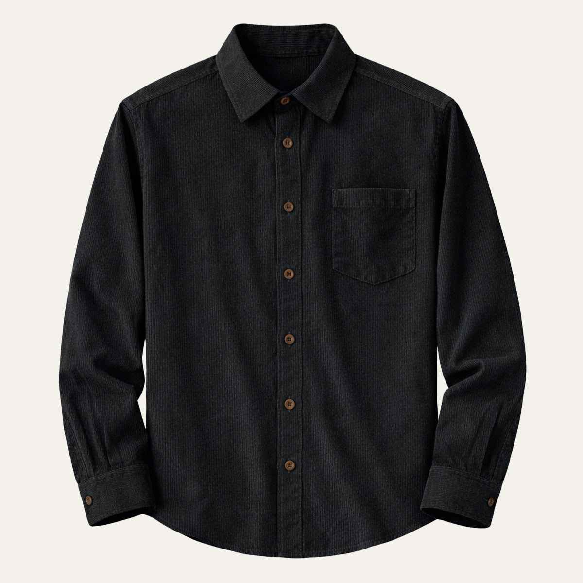 Men's Corduroy Shirt Solid Color Casual