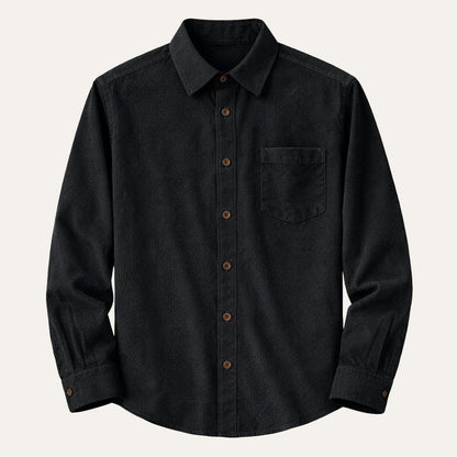 Men's Corduroy Shirt Solid Color Casual