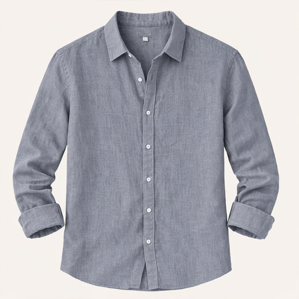Men's Linen Casual Button Up Shirt Lightweight Beige
