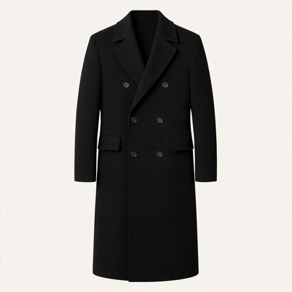 Men's Double Breasted Long Trench Coat