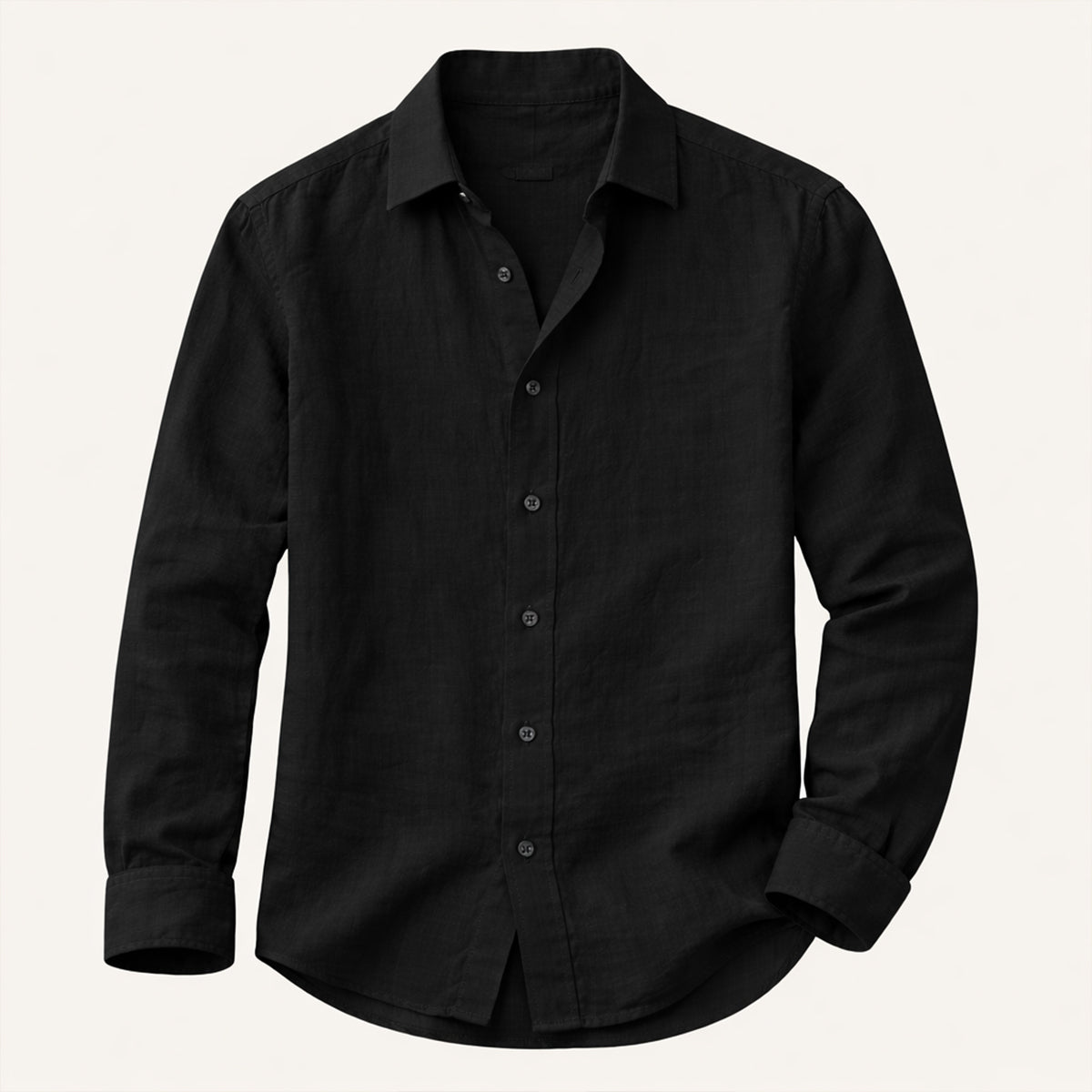 Men's Cotton Linen Button Up Shirt Lightweight