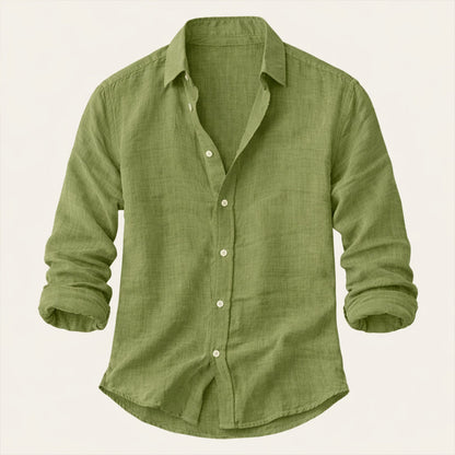 Men's Cotton Linen Beach Shirt Lightweight