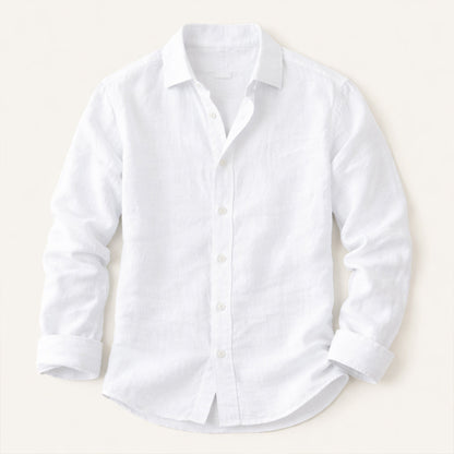 Men's Cotton Linen Shirt Breathable Relaxed Fit