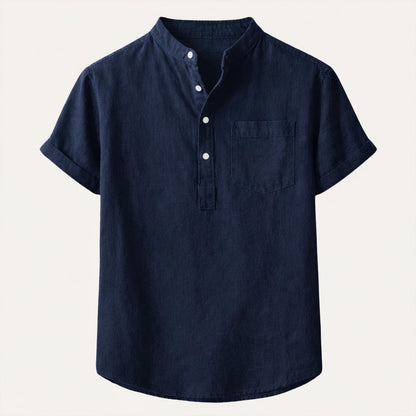 Men's Casual Summer Shirt Cotton Chest Pocket
