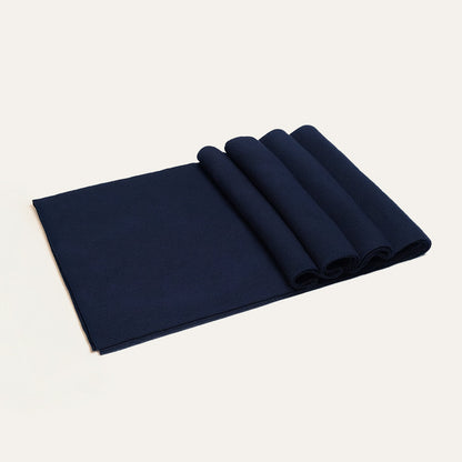 Men's Cashmere Merino Scarf Navy Blue - VibreMode