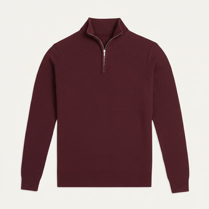 Men's Quarter Zip Sweater Smart Casual