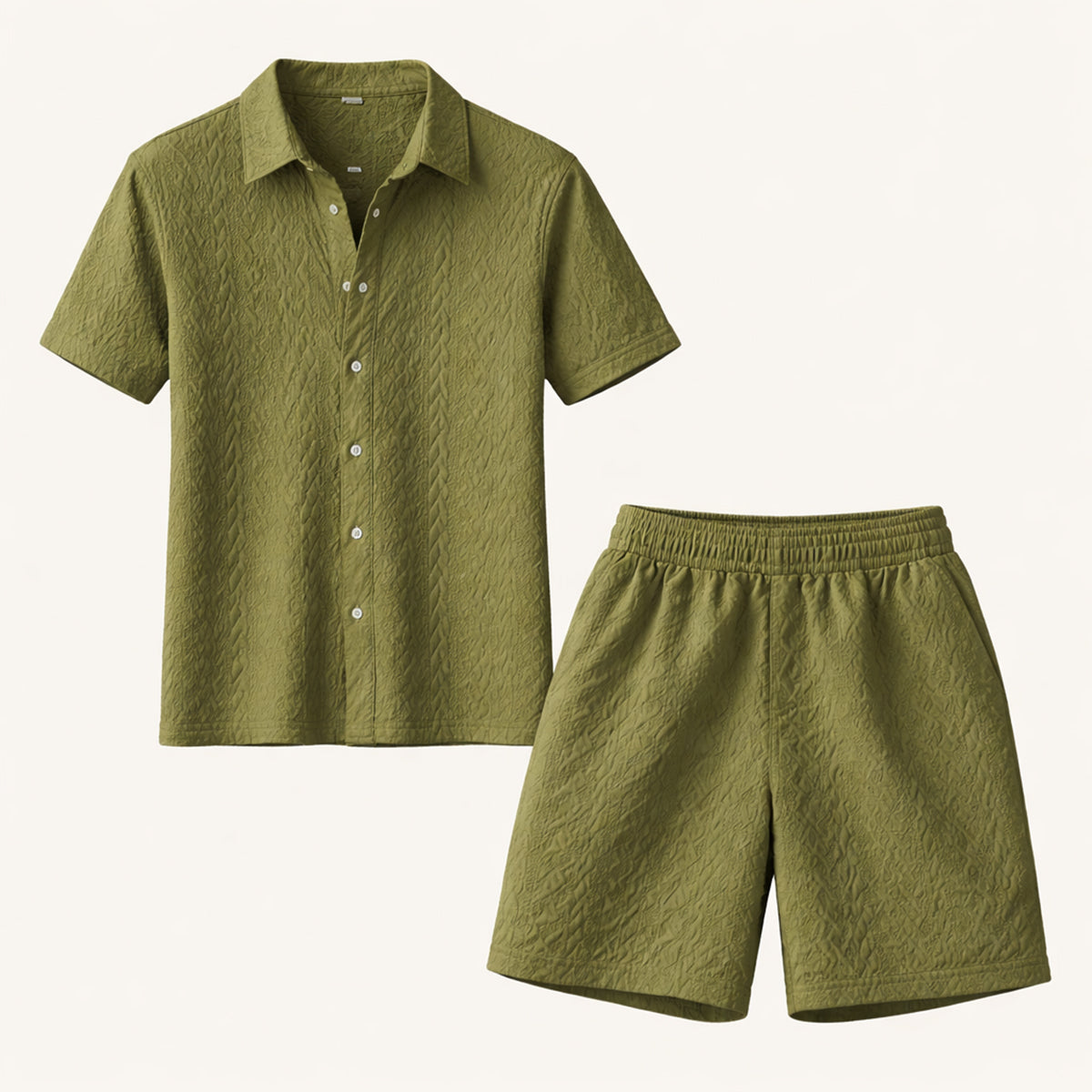 Men's Casual Summer Shirt And Shorts Set