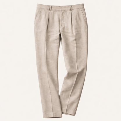 Men's Linen Pants Loose Fit Lightweight Beige