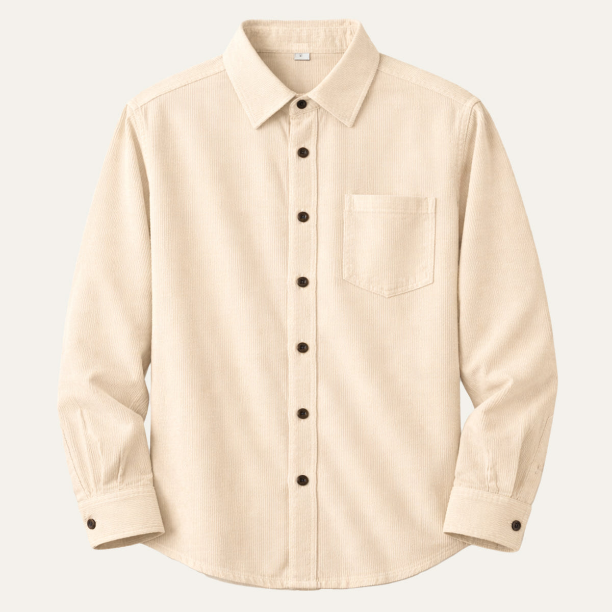 Men's Corduroy Shirt Solid Color Casual - VibreMode