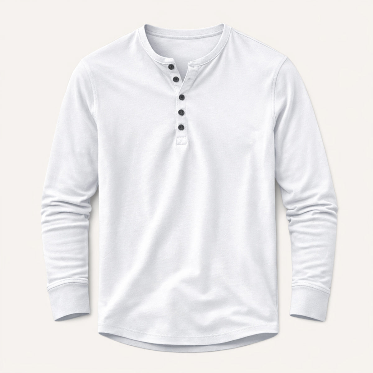 Mens Cotton Blend Henley Shirt Breathable