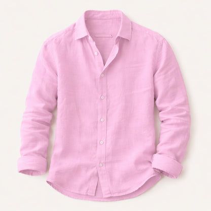 Men's Cotton Linen Shirt Breathable Relaxed Fit