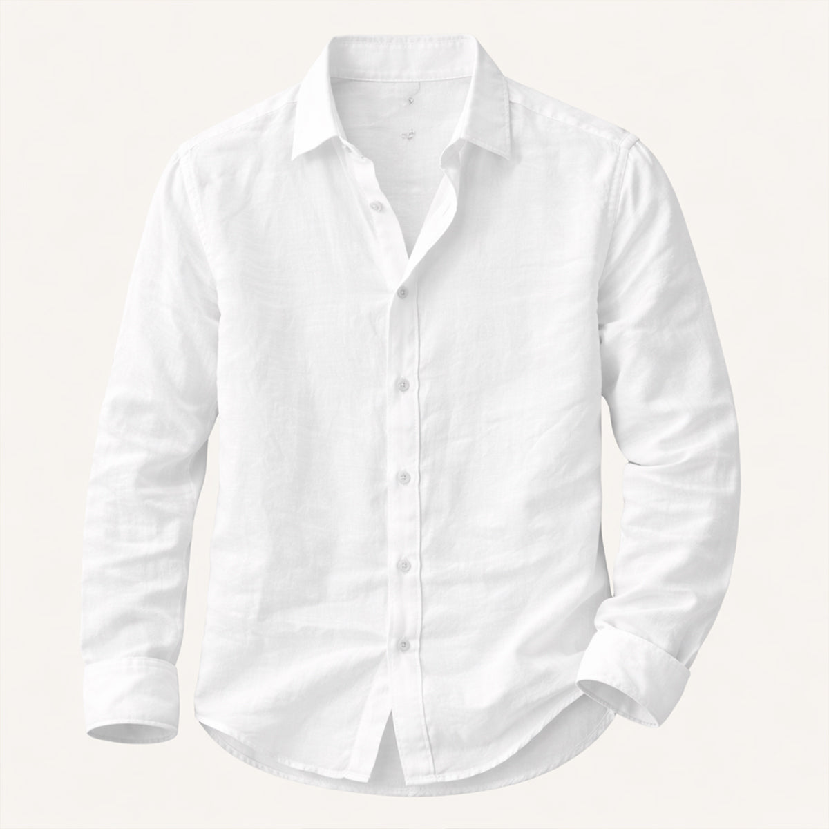 Men's Cotton Linen Button Up Shirt Lightweight