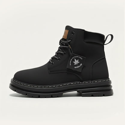 Men's Insulated Snow Boots Fur Lined Waterproof Black