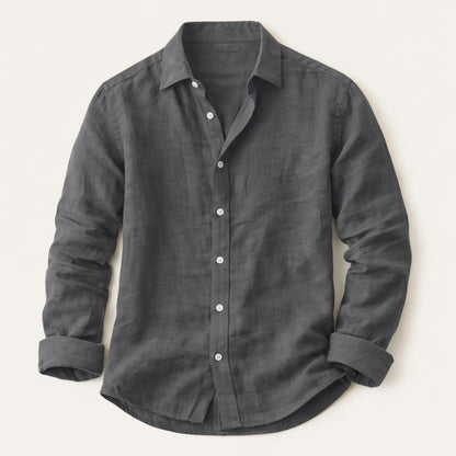 Men's Cotton Linen Shirt Breathable Relaxed Fit