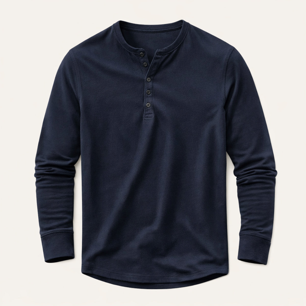 Mens Cotton Blend Henley Shirt Breathable