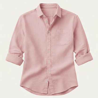Men's Cotton Linen Summer Shirt Lightweight