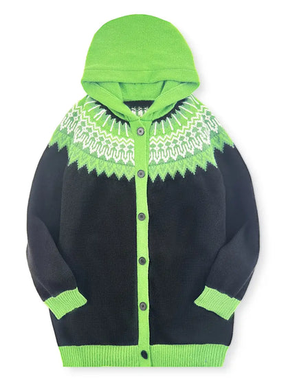 Relaxed Fit Hoodie Sweater Cardigan
