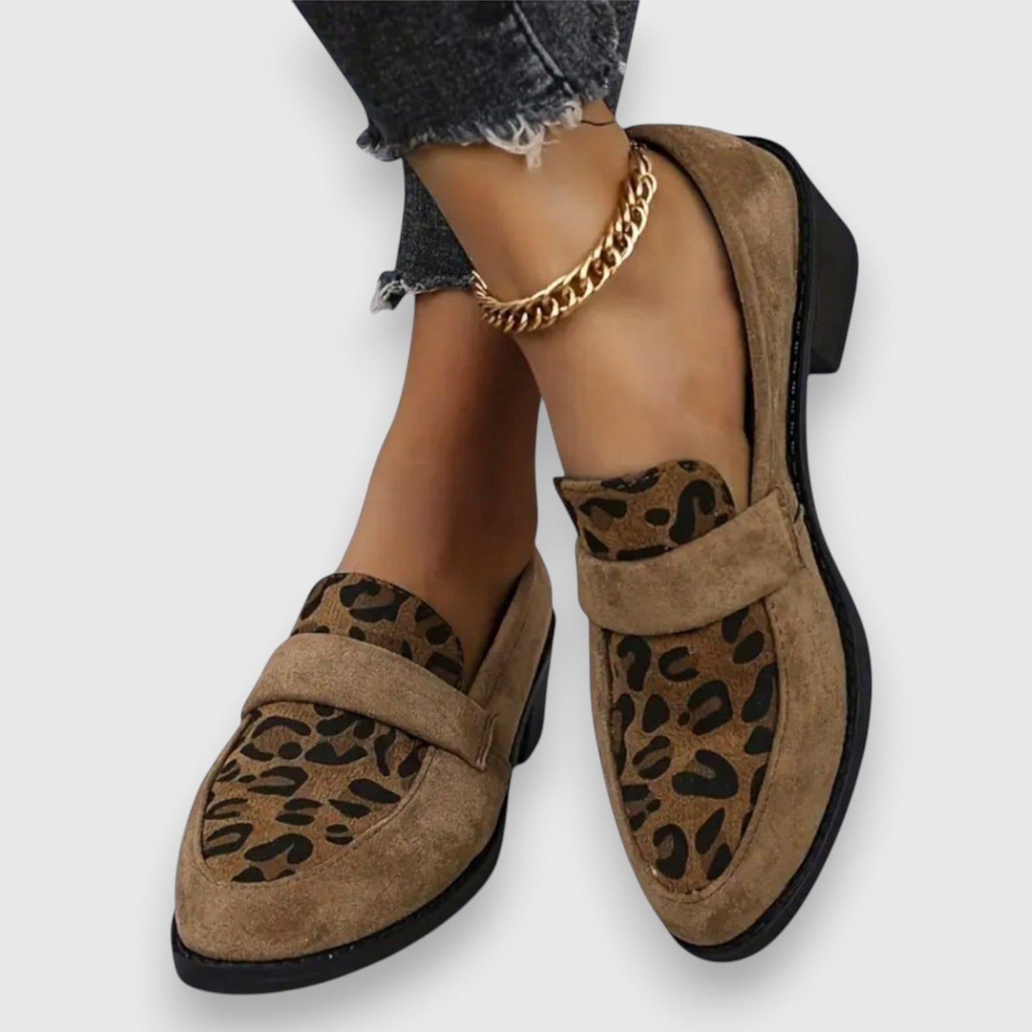 Fashion Leopard High Heel Slip On Shoes