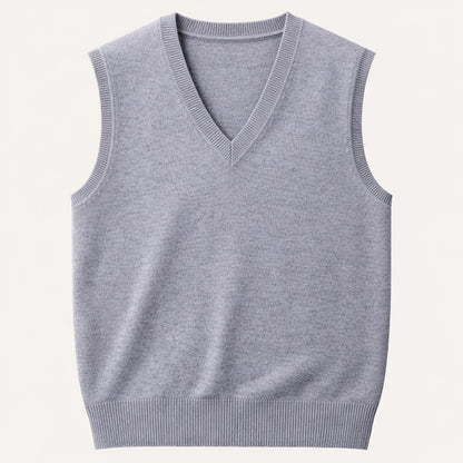 Men's V Neck Sleeveless Knit Vest