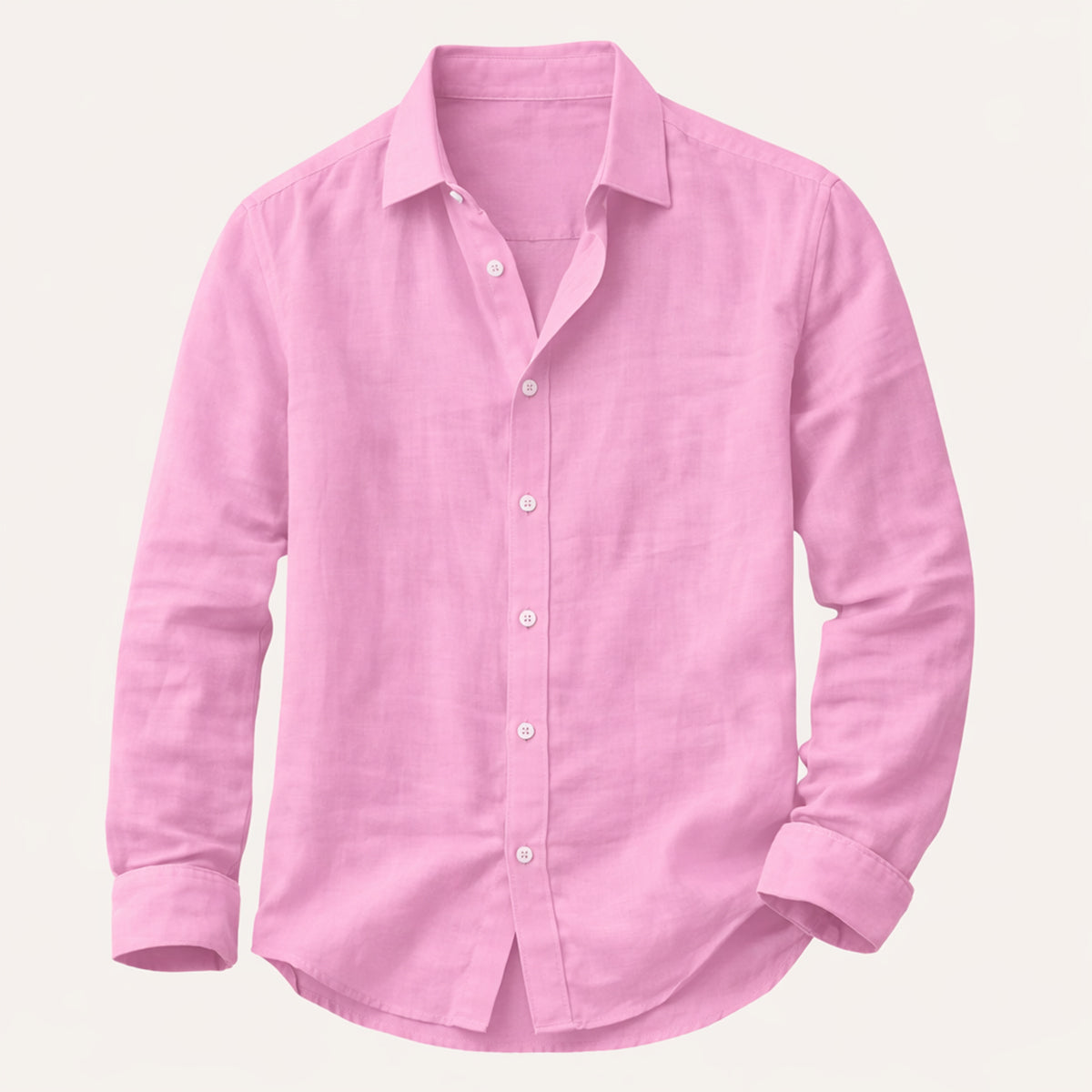 Men's Cotton Linen Button Up Shirt Lightweight