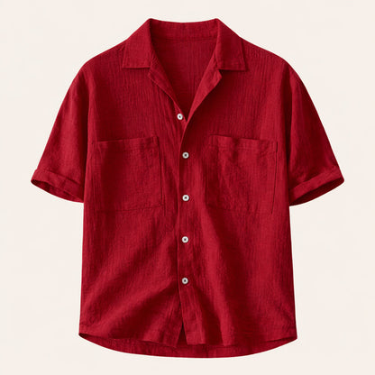 Men's Relaxed Fit Linen Blend Shirt