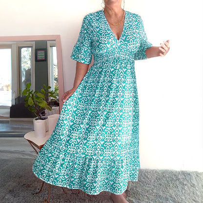 Floral Chic Summer Dress - VibreMode