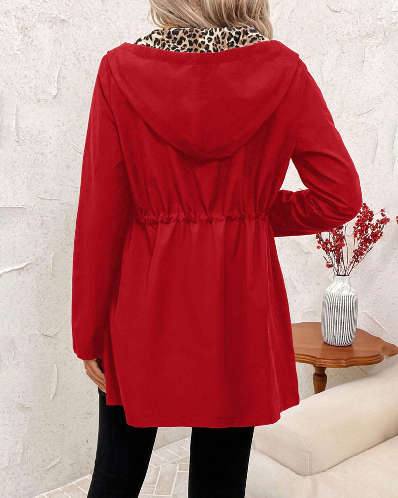 Fashionable Leopard Hoodie Jacket for Women