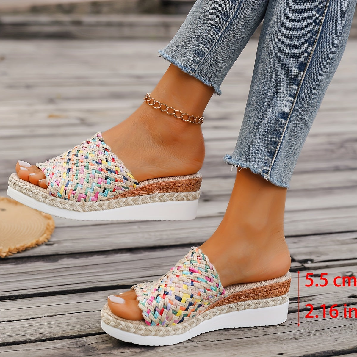 Elegant Women's Braided Heel Sandals