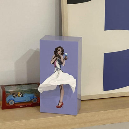 Women's Floral Flying Skirt Tissue Box