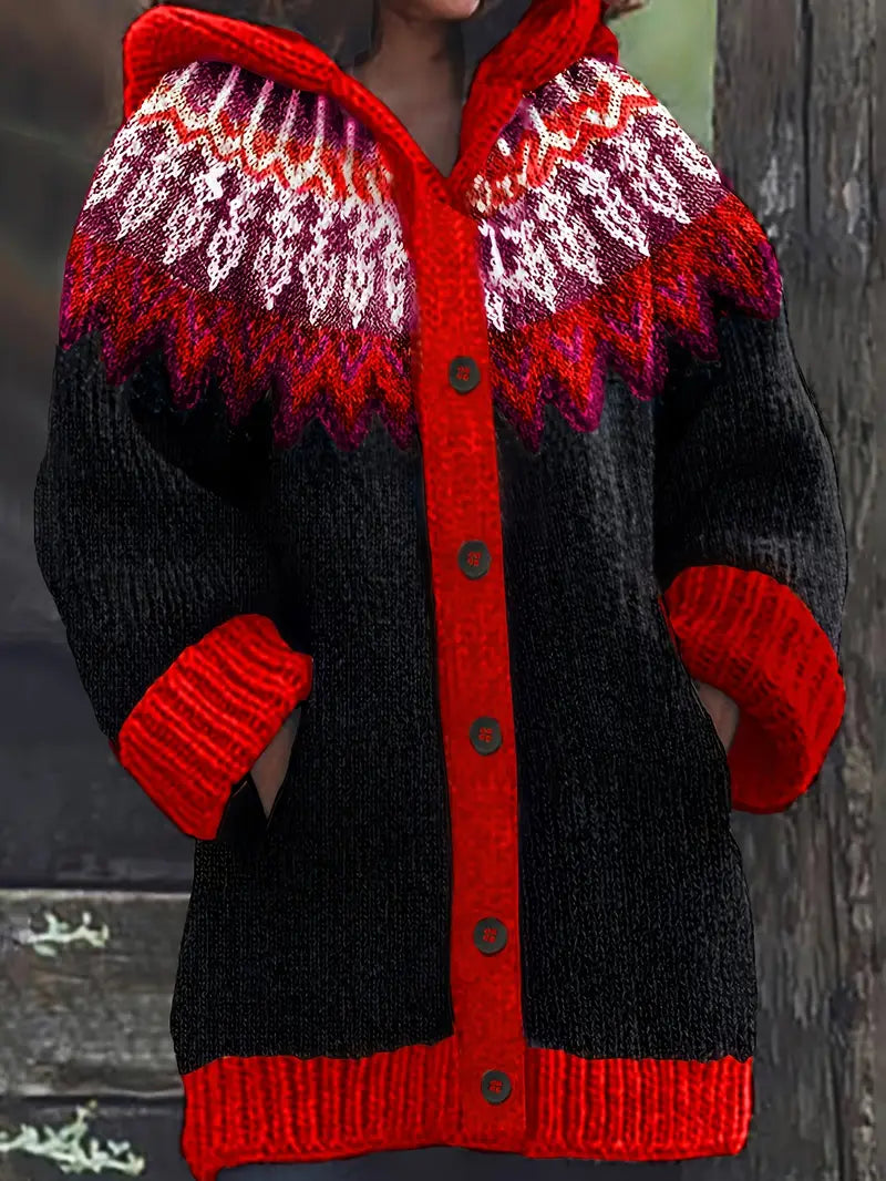 Relaxed Fit Hoodie Sweater Cardigan