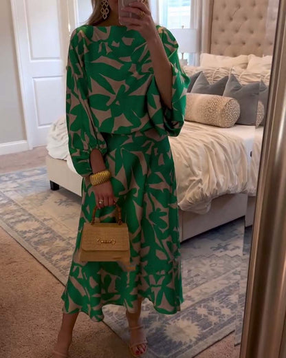 Women's Long Sleeve And Midi Skirt Set - VibreMode