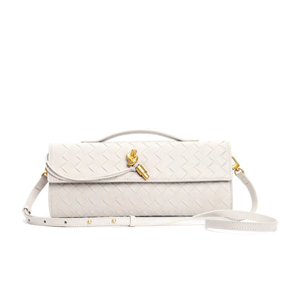 Women's Leather Backpack Braided Strap