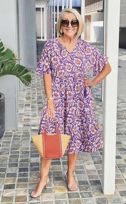 Casual Graphic Sleeve Dress