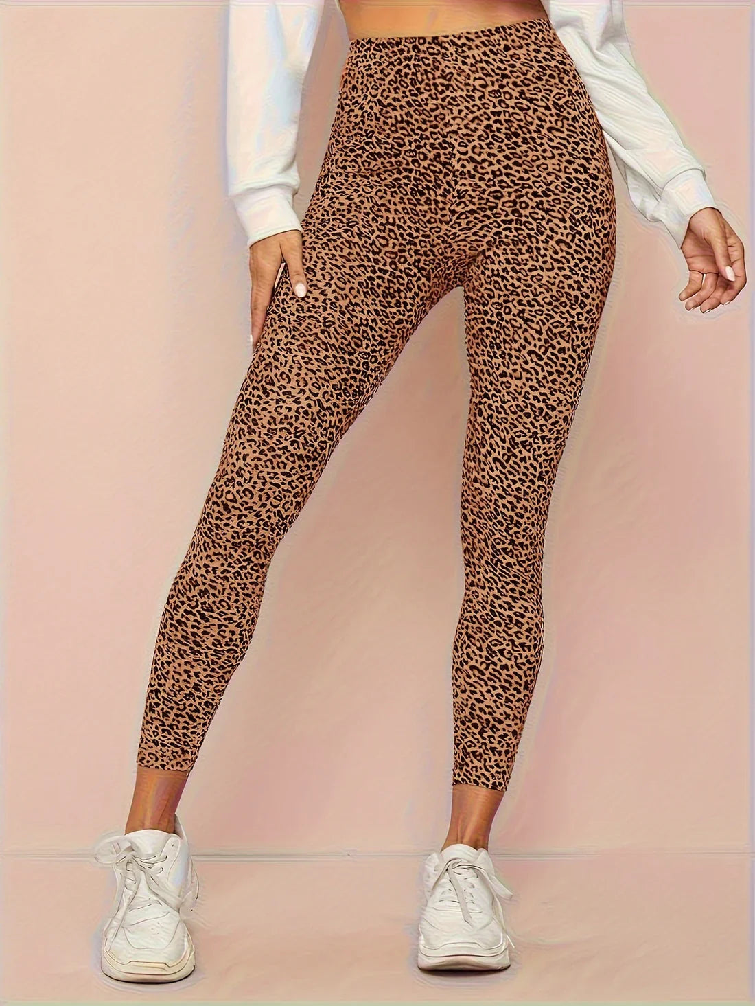 Women's High-Waist Leopard Leggings