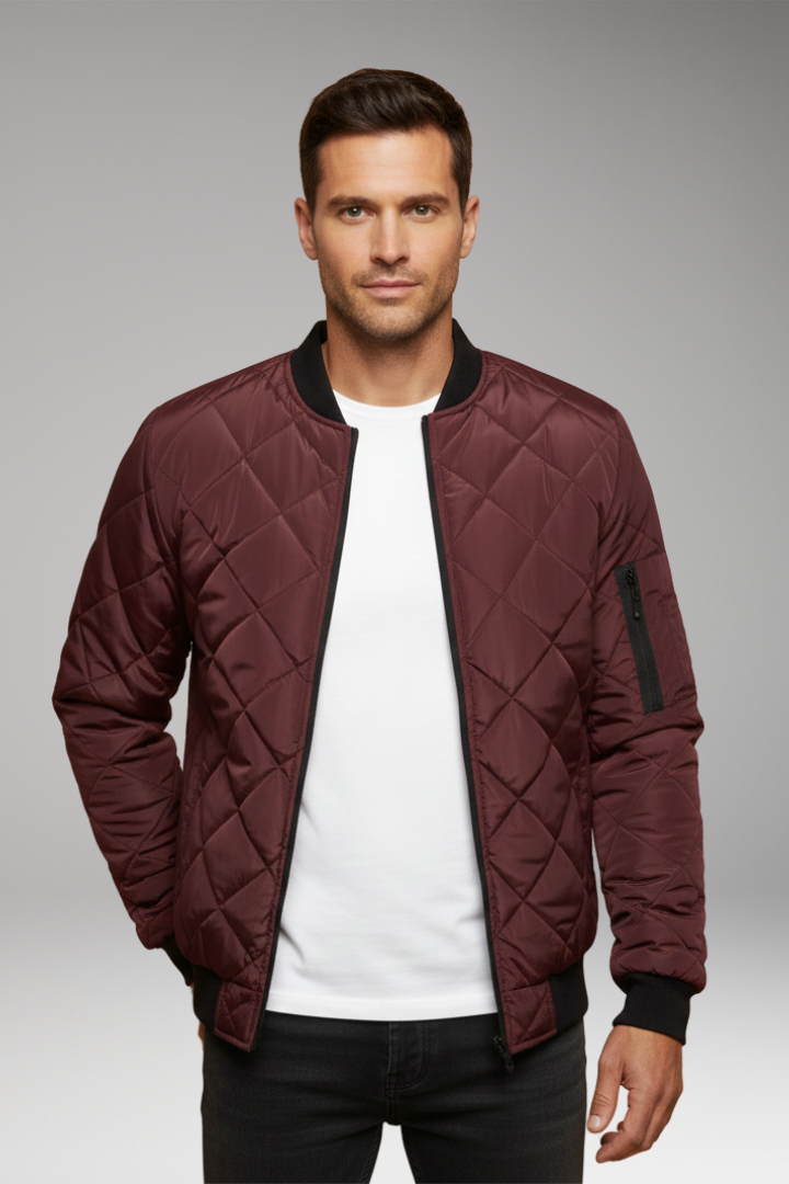 Men's Padded Zipper Jacket