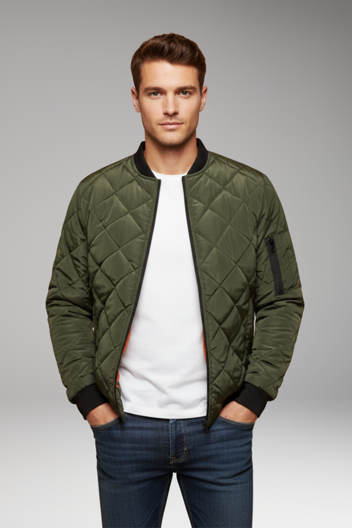 Men's Padded Zipper Jacket