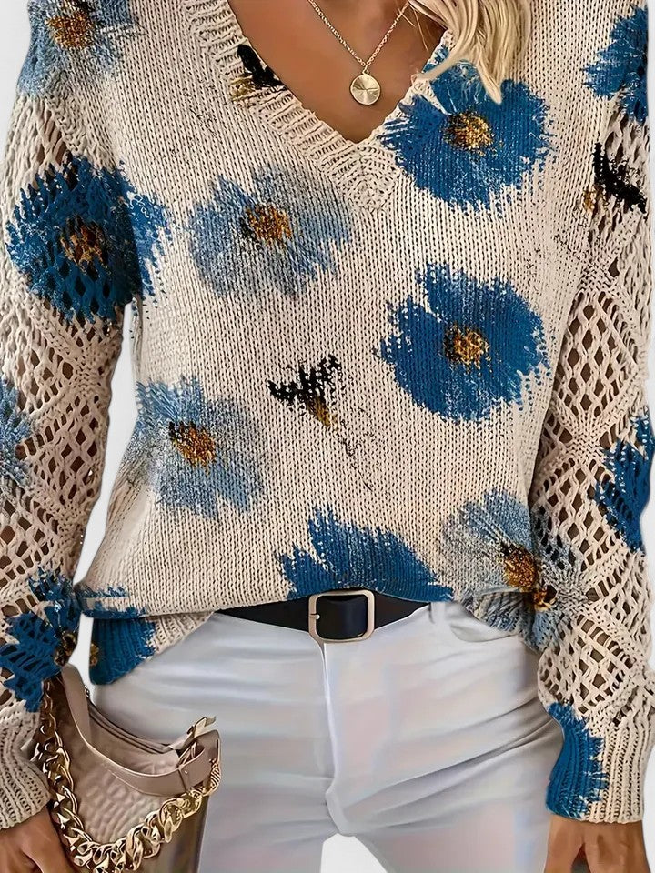 Mae | Pretty Floral Knit Sweater
