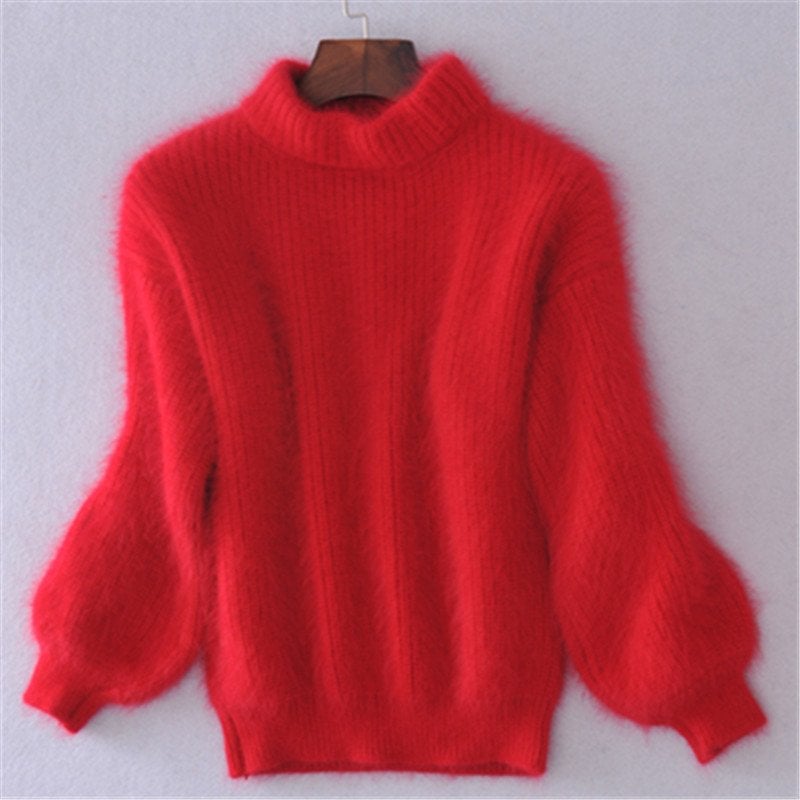 Women's Mohair Turtleneck Sweater