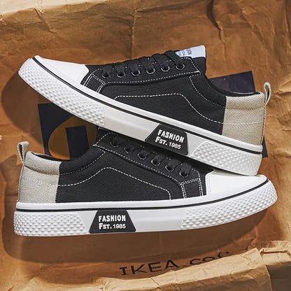 Men's Lace-Up Sneakers Rubber Toe Low-
