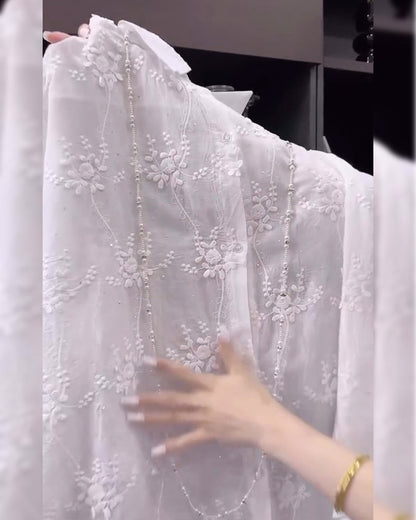 Women's Embroidered Drop Shoulder Shirt